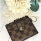 Brown Checkered Card Wallet Keychain Accessory Mom Wallet for Sling Bag, Backpack, Diaper Bag and Keys, Gift for Her - Rhyann Catherine Designs