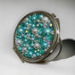 Compact Mirror Pearl Rhinestone Bling Pocket Mirror Gift for Her Pink Bling Mirror for Home Office Compact - Rhyann Catherine Designs
